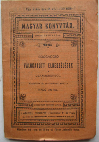 Radó Antal Boccacco - Válogatott elbeszélések a dekameronból