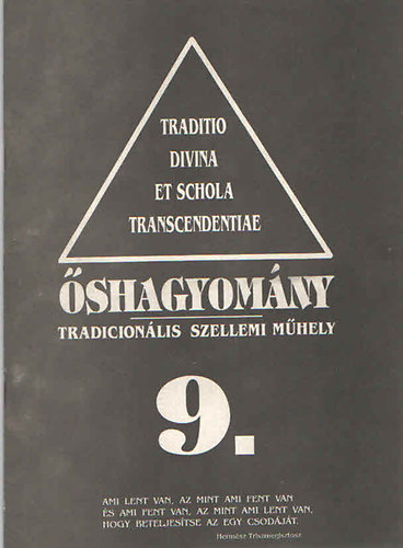 Szigeti rpd  (szerk.) - shagyomny Tradicionlis szellemi mhely 9.