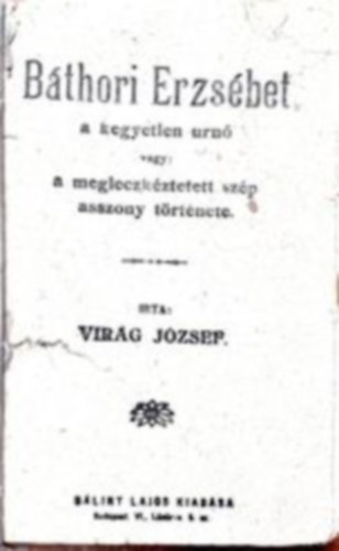 Vir�g J�zsef - B�thori Erzs�bet a kegyetlen �rn� vagy a megleczk�ztetett sz�p asszony t�rt�nete