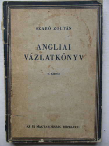 Szab Zoltn - Angliai vzlatknyv