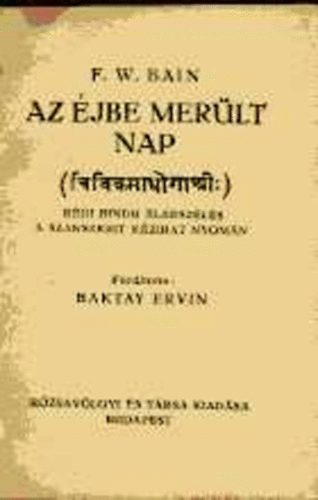 F.W. Bain - Az jbe merlt nap