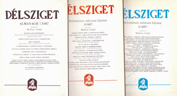 Moldvay Gy�z� szerk. - 3 db D�lsziget helyt�rt�neti, m�v�szeti foly�irat: 1987/7-9. sz�mok