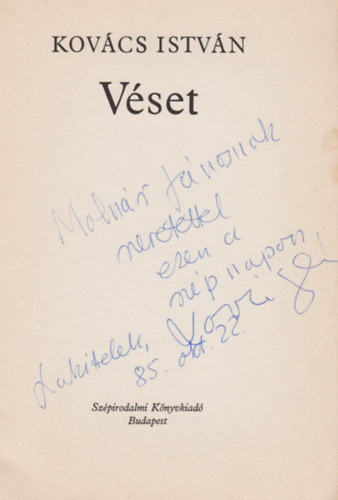 Kovcs Istvn - Vset (Dediklt)