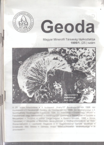 Geoda 1991/1-3. (teljes vfolyam, 3 db. lapszm)- A Magyar Minerofil Trsasg tjkoztatja