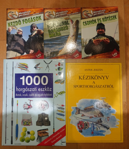 Antos Zoltn - 2 fontos knyv a horgszatrl + 3 ajndkfzet a Menjnk peczni sorozatbl!: Kziknyv a sporthorgszatrl, 1000 horgszati eszkz + Kezd fogsok, Mcsalival ragadoz halra, Csomk s ktsek
