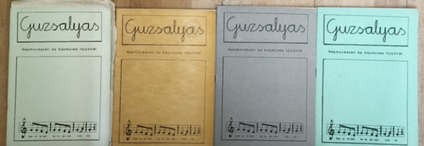 4db újság a Guzsalyas Népművészeti és kézműves folyóiratból - 1989. április I. évfolyam 4. szám, 1989. I. évfolyam 7-8. szám, 1989. szepteber-október I. évfolyam 9-10. szám, 1989. november-december I. évfolyam 11-12. szám,