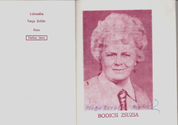 Bodicsi Zsuzsa - A verses vilgjrs - Dediklt