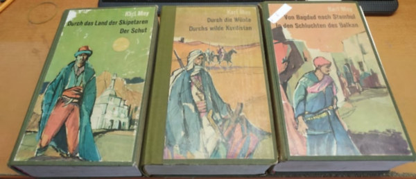 May Karl - 3 db Karl May, német nyelvű: Durch das Land der Skipetaren/Der Schut + Durch die Wüste/Durchs wilde Kurdistan + Von Bagdad nach Stambul/In den Schluchten des Balkan