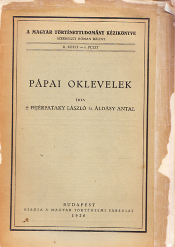 Fejrpataky L.-ldssy A. - Ppai oklevelek