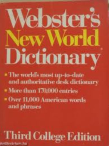 David B. Guralnik Victoria Neufeldt (Editor in Chief) - Webster's New World Dictionary of American English - Third College Edition