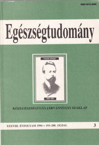 Vir�gh Zolt�n - Eg�szs�gtudom�ny K�zeg�szs�g�gyi-j�rv�ny�gyi szaklap 1994. 3. sz�m
