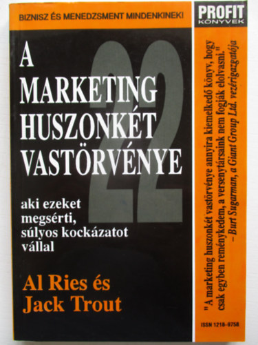 Jack Trout Al Ries - A marketing huszonk�t vast�rv�nye