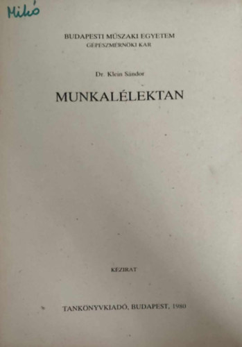 Dr. Klein Sndor - Munkallektan