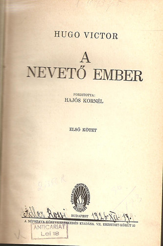 Victor Hugo - A nevet ember I-II.