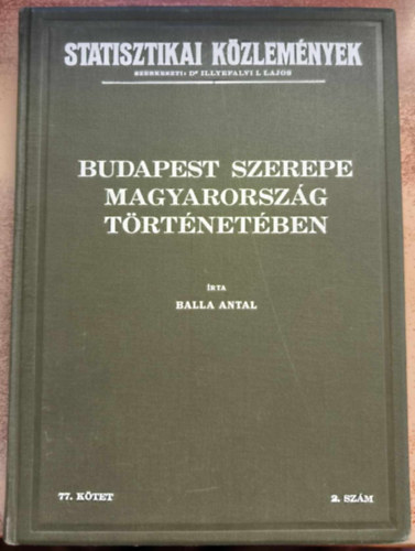 Balla Antal - Budapest szerepe Magyarorszg trtnetben