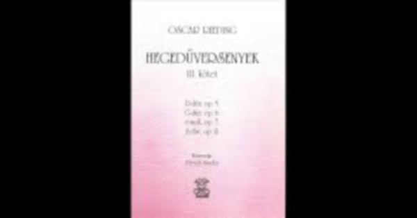 Oscar Rieding - HEGEDŰVERSENYEK III. KÖTET