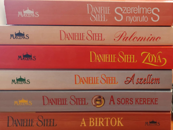 Danielle Steel - 6 db Dnielle Steel kötet: Szerelmes nyárutó, Palomino, Zoya, A szellem, A sors kereke, A birtok.