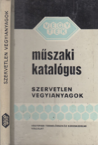 Műszaki katalógus- Szervetlen vegyianyagok