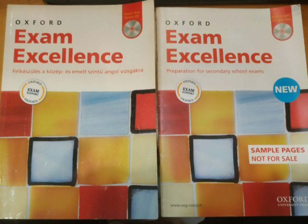 Oxford University Press - 2 db Oxford Exam Excellence - Preparation for secondary school exam + Felk�sz�l�s a k�z�p- �s emelt szint� angol vizsg�kra Smart Key, Smart CD
