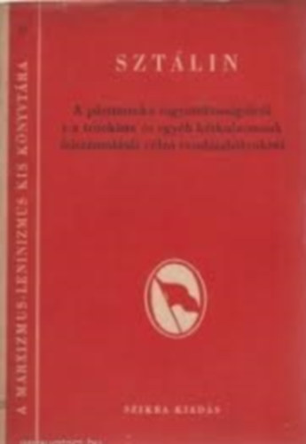 SZTLIN A prtmunka fogyatkossgairl s a trockista s egyb ktkulacsosok felszmolst clz rendszablyokrl.