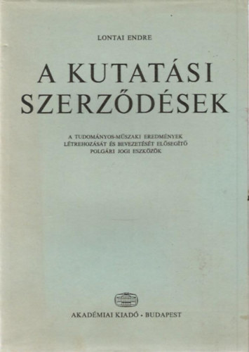 Lontai Endre - A kutatsi szerzdsek