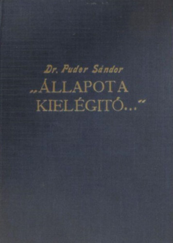 Dr. Puder Sndor - 'llapota kielgt...'