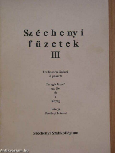 Szchenyi fzetek III.