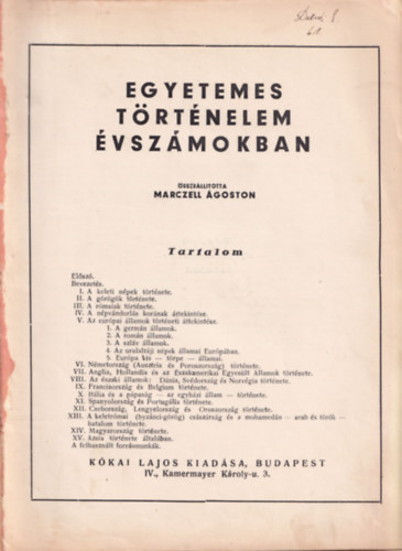 Marczell goston - Egyetemes trtnelem vszmokban