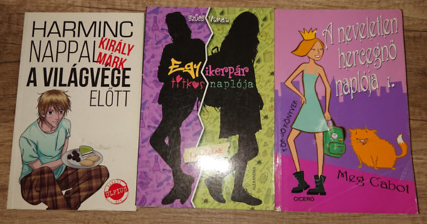 Sz�cs Vanda, Meg Cabot Kir�ly M�rk - 3 k�nyv olvasni szeret� nagyl�nyoknak: 30 nappal a vil�gv�ge el�tt, Egy ikerp�r titkos napl�ja, A neveletlen hercegn� naapl�ja 1.