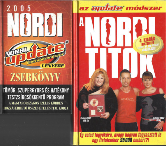 Schorbert Norbert - 3 db knyv, 2005 Norbi zsebknyv, A Norbi titok, Update 1 tel s mozgsreceptek