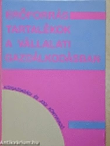 Balaton-Ber�cs-Chik�n-Fazekas-J�rai-P�lfy-Paprika - Er�forr�s-tartal�kok a v�llalati gazd�lkod�sban