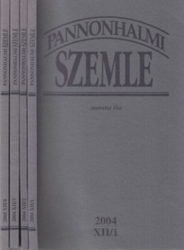 Sulyok Elemr  (fszerk.) - Pannonhalmi Szemle 2004/1-4. (XII., teljes vfolyam)- 4 db. lapszm