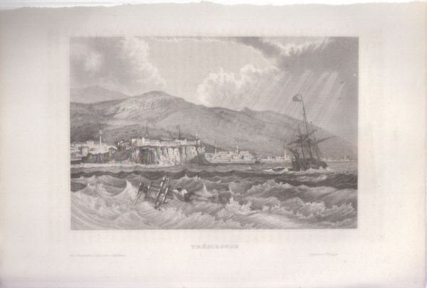 Trbizonde (Trebizond vagy Trabzon vrosa, Trkorszg, zsia) (16x23,5 cm mret eredeti aclmetszet, 1856-bl)