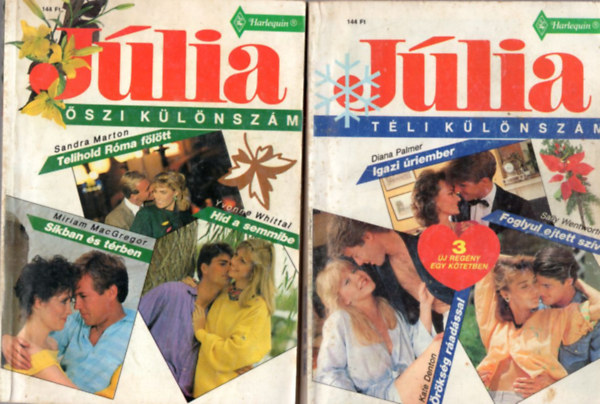 Sally Wentworth, Kate Denton Diana Palmer - 4 db Jlia klnszm: 1992. vf. tavaszi + 3. nyri + 4. szi + 5. tli