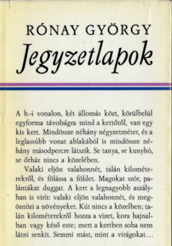 Rónay György - Jegyzetlapok