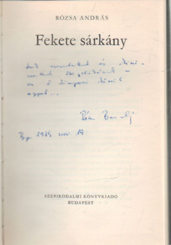 Rózsa András - Fekete Sárkány