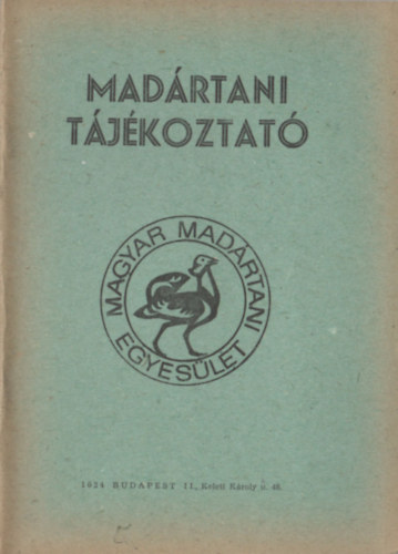 Nincs feltntetve - Madrtani tjkoztat 1984. prilis-jnius