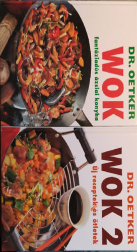 2 kötet: Dr. Oetker - Wok: Fantáziadús ázsiai konyha. Dr Oetker - Wok 2. Új receptek és ötletek.