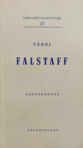 G. Verdi - Falstaff (Szvegknyv)