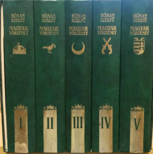 H�man-Szekf� - Magyar t�rt�net I-V. (Reprint kiad�s)- Tokban, k�s�r�f�zettel