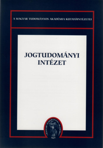 P�teri Zolt�n - Jogtudom�nyi Int�zet