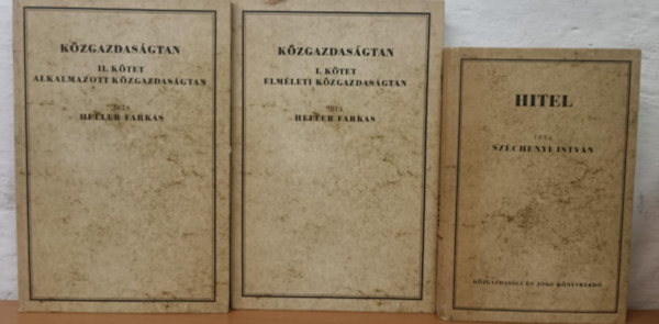 Szchenyi Istvn Heller Farkas - Kzgazdasgi knyvcsomag