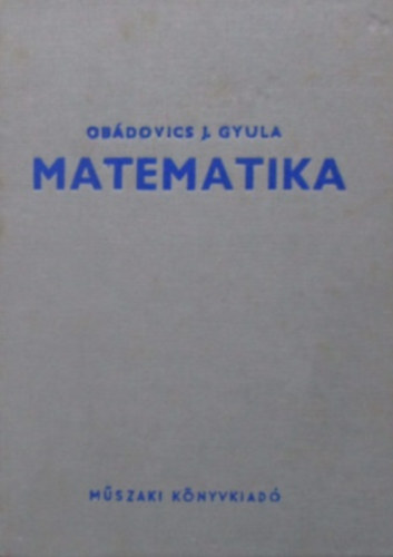 Obdovics Jzsef Gyula - Matematika