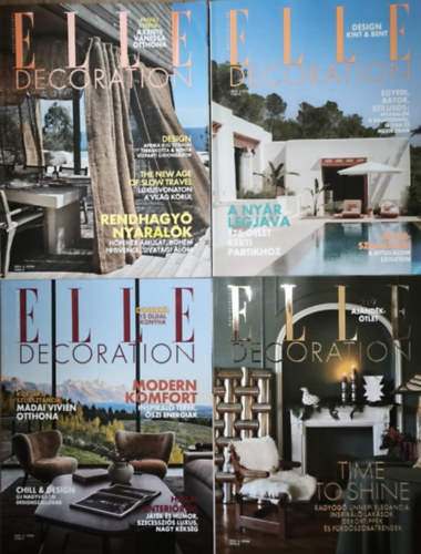 Osv�rt Judit (Szerk.) - 4db k�tet az Elle Decoration Magyarorsz�g sorozatb�l - 2024. 4. sz�m, 2025. 4. sz�m, 2025. 5. sz�m, 2025. 6. sz�m