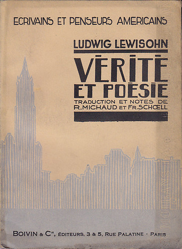 Ludwig Lewisohn - V�rit� et Po�sie