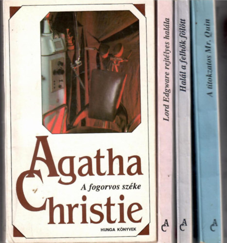 Agatha Christie - 4 db A.Christie knyv (Hunga Knyvek sorozat):Lord Edgware rejtlyes halla + Hall a felhk fltt + A titokzatos Mr. Quin + A fogorvos szke