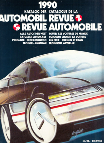 Katalog der Automobil/ Catalogue de la revue automobile 1990 (nmet-francia nyelv)