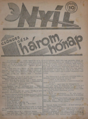 Dr. Szántó Andor (szerk.) - Nyíl I. évfolyam 21. szám