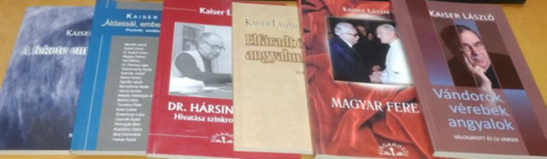 Kaiser László - 6 db Kaiser László: A fekete emberek; "Áldassál, emberi Verejték"; Dr. Hársing Lajos; Elfáradt összes angyalunk; Magyar Ferenc; Vándorok, vérebek, angyalok