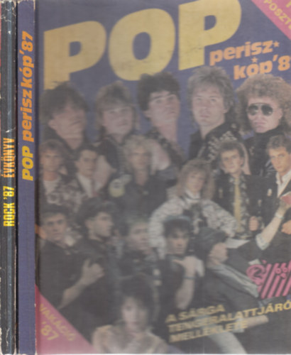 2 db. 1987-es zenei kötet (Pop periszkóp '87 + Rock évkönyv '87)